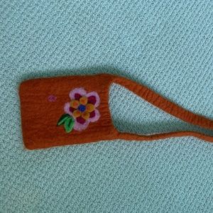 Homemade wool shoulder bag